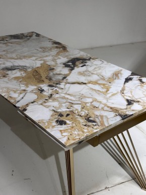 Стол ACERRA NEW 160 GLOSS GRAND JADE SOLID CERAMIC/ каркас цвета шампань, ®DISAUR в Воткинске - votkinsk.ok-mebel.com | фото 5