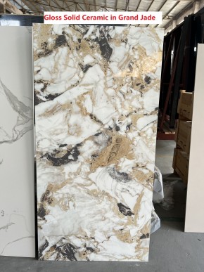 Стол ACERRA NEW 160 GLOSS GRAND JADE SOLID CERAMIC/ каркас цвета шампань, ®DISAUR в Воткинске - votkinsk.ok-mebel.com | фото 6