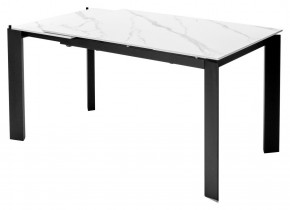 Стол CORNER 120 MATT WHITE MARBLE SOLID CERAMIC / BLACK, ®DISAUR в Воткинске - votkinsk.ok-mebel.com | фото 4