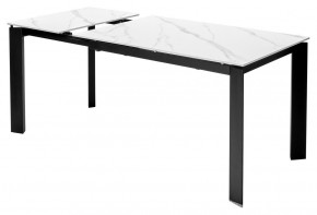 Стол CORNER 120 MATT WHITE MARBLE SOLID CERAMIC / BLACK, ®DISAUR в Воткинске - votkinsk.ok-mebel.com | фото 5