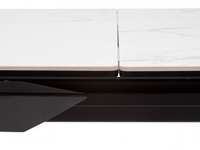 Стол CREMONA 140 HIGH GLOSS STATUARIO Белый мрамор глянцевый, керамика/ черный каркас, ®DISAUR в Воткинске - votkinsk.ok-mebel.com | фото 5