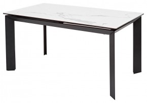 Стол CREMONA 140 HIGH GLOSS STATUARIO Белый мрамор глянцевый, керамика/ черный каркас, ®DISAUR в Воткинске - votkinsk.ok-mebel.com | фото 7