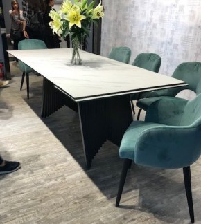Стол IVAR 180 MARBLES KL-99 Белый мрамор, итальянская керамика, ®DISAUR в Воткинске - votkinsk.ok-mebel.com | фото 6