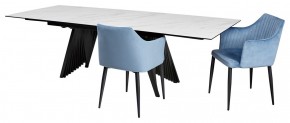 Стол IVAR 180 MARBLES KL-99 Белый мрамор, итальянская керамика, ®DISAUR в Воткинске - votkinsk.ok-mebel.com | фото 7