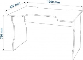 Стол компьютерный ВАРДИГ K1 120x82, антрацит/красный в Воткинске - votkinsk.ok-mebel.com | фото 3