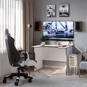 Стол компьютерный ВАРДИГ K2 100x82, белый/черный в Воткинске - votkinsk.ok-mebel.com | фото 4