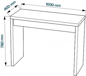 Стол косметический Энкель 100 белый в Воткинске - votkinsk.ok-mebel.com | фото 2