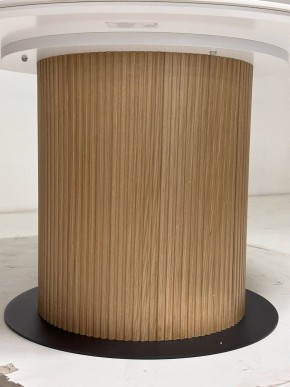Стол MESA D120 цвет БЕЛЫЙ МРАМОР M326 / Каркас OAK, ®DISAUR в Воткинске - votkinsk.ok-mebel.com | фото 4