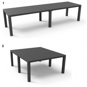 Стол раскладной Джули (Julie Double table 2 configurations) Графит в Воткинске - votkinsk.ok-mebel.com | фото 1