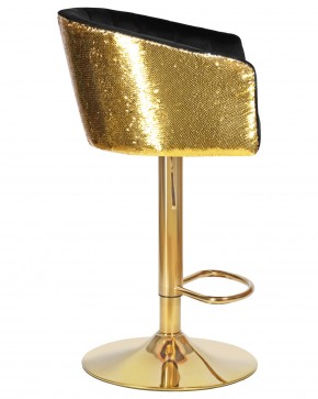 Стул барный DOBRIN DARCY GOLD SHINY, черный велюр с золотыми пайетками в Воткинске - votkinsk.ok-mebel.com | фото 3
