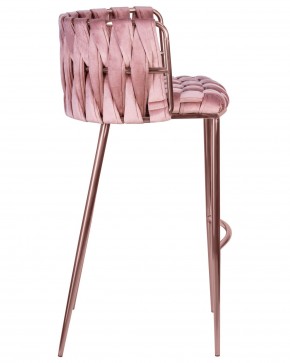 Стул барный DOBRIN EMMA ROSE GOLD, розовый велюр (VF-10) в Воткинске - votkinsk.ok-mebel.com | фото 3
