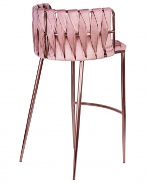 Стул барный DOBRIN EMMA ROSE GOLD, розовый велюр (VF-10) в Воткинске - votkinsk.ok-mebel.com | фото 4
