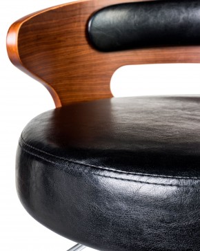 Стул барный DOBRIN FRED BLACK, коричневое дерево, чёрный в Воткинске - votkinsk.ok-mebel.com | фото 6