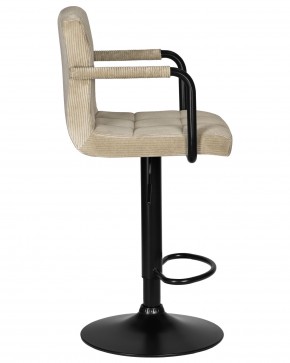 Стул барный DOBRIN KRUGER ARM BLACK, бежевый вельвет (LAR-E2041-04) в Воткинске - votkinsk.ok-mebel.com | фото 3