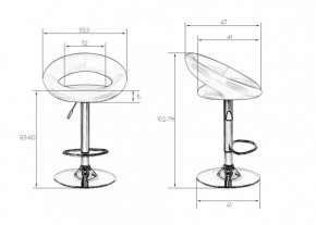 Стул барный DOBRIN MIRA LM-5001 (фиолетовый) в Воткинске - votkinsk.ok-mebel.com | фото 3