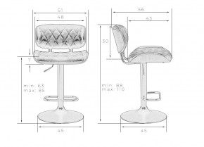 Стул барный DOBRIN MORGAN, цвет черный глянец PU ABD 002 в Воткинске - votkinsk.ok-mebel.com | фото 11