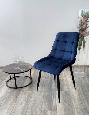 Стул CHIC BLUVEL-86 NAVY BLUE / черный каркас М-City в Воткинске - votkinsk.ok-mebel.com | фото 3