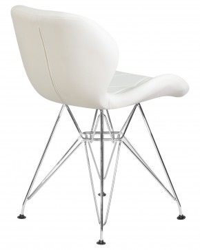 Стул обеденный DOBRIN BUTTERFLY CHROME, ножки хром, цвет белый в Воткинске - votkinsk.ok-mebel.com | фото 4