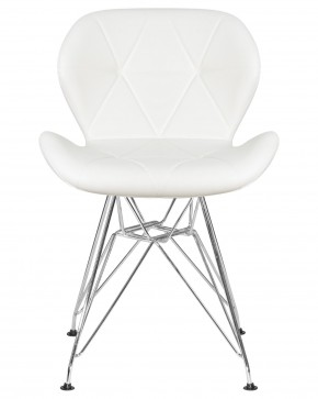 Стул обеденный DOBRIN BUTTERFLY CHROME, ножки хром, цвет белый в Воткинске - votkinsk.ok-mebel.com | фото 6