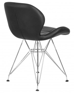 Стул обеденный DOBRIN BUTTERFLY CHROME, ножки хром, цвет чёрный в Воткинске - votkinsk.ok-mebel.com | фото 4