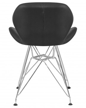 Стул обеденный DOBRIN BUTTERFLY CHROME, ножки хром, цвет чёрный в Воткинске - votkinsk.ok-mebel.com | фото 5