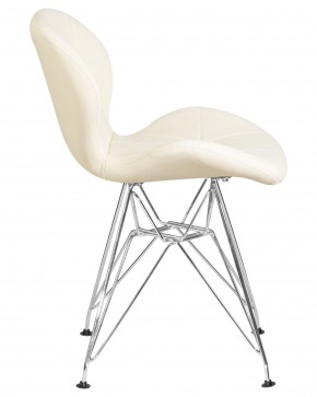 Стул обеденный DOBRIN BUTTERFLY CHROME, ножки хром, цвет кремовый в Воткинске - votkinsk.ok-mebel.com | фото 3