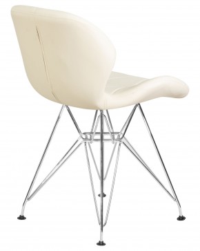 Стул обеденный DOBRIN BUTTERFLY CHROME, ножки хром, цвет кремовый в Воткинске - votkinsk.ok-mebel.com | фото 4