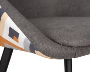 Стул обеденный DOBRIN MARKUS, ЭМАЛЬ ЧЕРНЫЙ МУАР ткань Candy Graphite+Escada Ochre в Воткинске - votkinsk.ok-mebel.com | фото 7