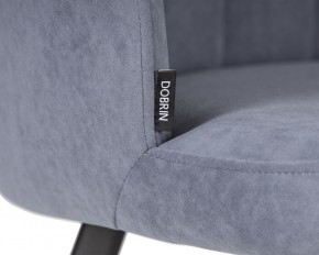 Стул обеденный DOBRIN NAOMI, ЭМАЛЬ ЧЕРНЫЙ МУАР велюр Catania Steel в Воткинске - votkinsk.ok-mebel.com | фото 7