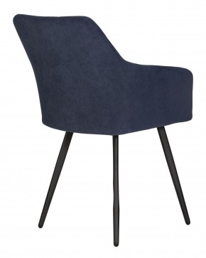 Стул обеденный DOBRIN ROBY, ЭМАЛЬ ЧЕРНЫЙ МУАР велюр Catania Dark Blue в Воткинске - votkinsk.ok-mebel.com | фото 4