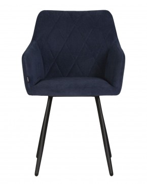 Стул обеденный DOBRIN ROBY, ЭМАЛЬ ЧЕРНЫЙ МУАР велюр Catania Dark Blue в Воткинске - votkinsk.ok-mebel.com | фото 6