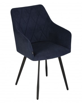 Стул обеденный DOBRIN ROBY, ЭМАЛЬ ЧЕРНЫЙ МУАР велюр Catania Dark Blue в Воткинске - votkinsk.ok-mebel.com | фото 7