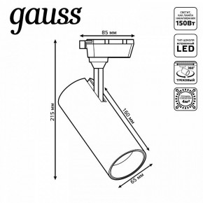 Светильник на штанге Gauss Track Light TR062 в Воткинске - votkinsk.ok-mebel.com | фото 5
