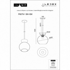 Светильник на штанге iLamp Mono P6079-1 BK+WH в Воткинске - votkinsk.ok-mebel.com | фото 3