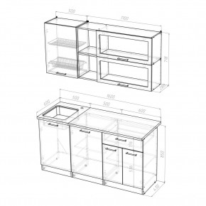 ТАТЬЯНА Кухонный гарнитур Стандарт (1600 мм ) в Воткинске - votkinsk.ok-mebel.com | фото 2