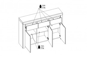 Тумба 3D3S, TAURUS, цвет белый/дуб вотан в Воткинске - votkinsk.ok-mebel.com | фото 2