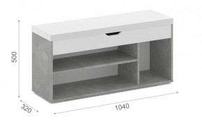 Тумба для обуви Аризона с нишей Ателье светлый/Белый (Вайт) в Воткинске - votkinsk.ok-mebel.com | фото 2