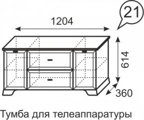 Тумба для телеаппаратуры Венеция 21 бодега в Воткинске - votkinsk.ok-mebel.com | фото 3