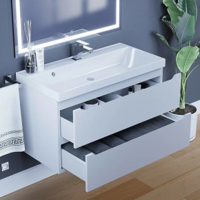 Тумба под раковину Uperwood Tanos 90 см, подвесная, белая матовая в Воткинске - votkinsk.ok-mebel.com | фото 4