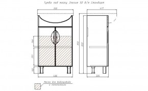 Тумба под умывальник "Элегия 50" Стандарт без ящика АЙСБЕРГ (DA2401T) в Воткинске - votkinsk.ok-mebel.com | фото 5