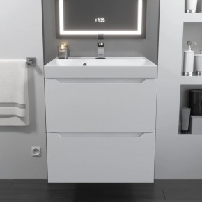 Тумба с раковиной Uperwood Tanos 50 см, подвесная, белая матовая в Воткинске - votkinsk.ok-mebel.com | фото 10