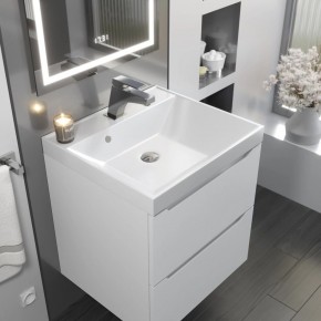 Тумба с раковиной Uperwood Tanos 50 см, подвесная, белая матовая в Воткинске - votkinsk.ok-mebel.com | фото 9