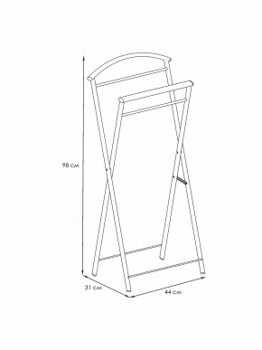 ВНП 367 Ч Вешалка костюмная "Контур" Черный в Воткинске - votkinsk.ok-mebel.com | фото 1