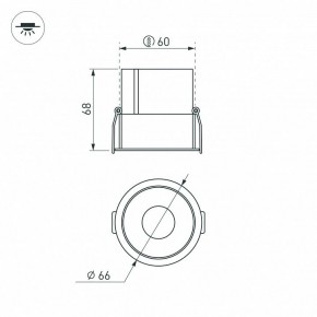 Встраиваемый светильник Arlight ATLAS 037185(1) в Воткинске - votkinsk.ok-mebel.com | фото 4