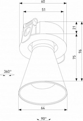 Встраиваемый светильник Elektrostandard Bell 25097/LED 8W 4000K черный в Воткинске - votkinsk.ok-mebel.com | фото 5