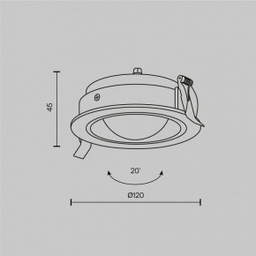 Встраиваемый светильник Maytoni Lens DL105-12W3K-W в Воткинске - votkinsk.ok-mebel.com | фото 6