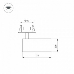 Встраиваемый светильник на штанге Arlight LGD-ARTEMIS-BUILT-FLAP-R55-12W 051797 в Воткинске - votkinsk.ok-mebel.com | фото 3