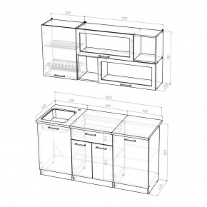 ЯНА Кухонный гарнитур Стандарт (1600 мм) в Воткинске - votkinsk.ok-mebel.com | фото 2