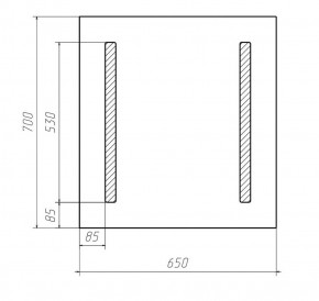 Зеркало Good Light 2-65 с подсветкой Домино (GL7011Z) в Воткинске - votkinsk.ok-mebel.com | фото 6