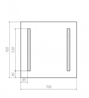 Зеркало Good Light 2-70 с подсветкой Домино (GL7012Z) в Воткинске - votkinsk.ok-mebel.com | фото 6